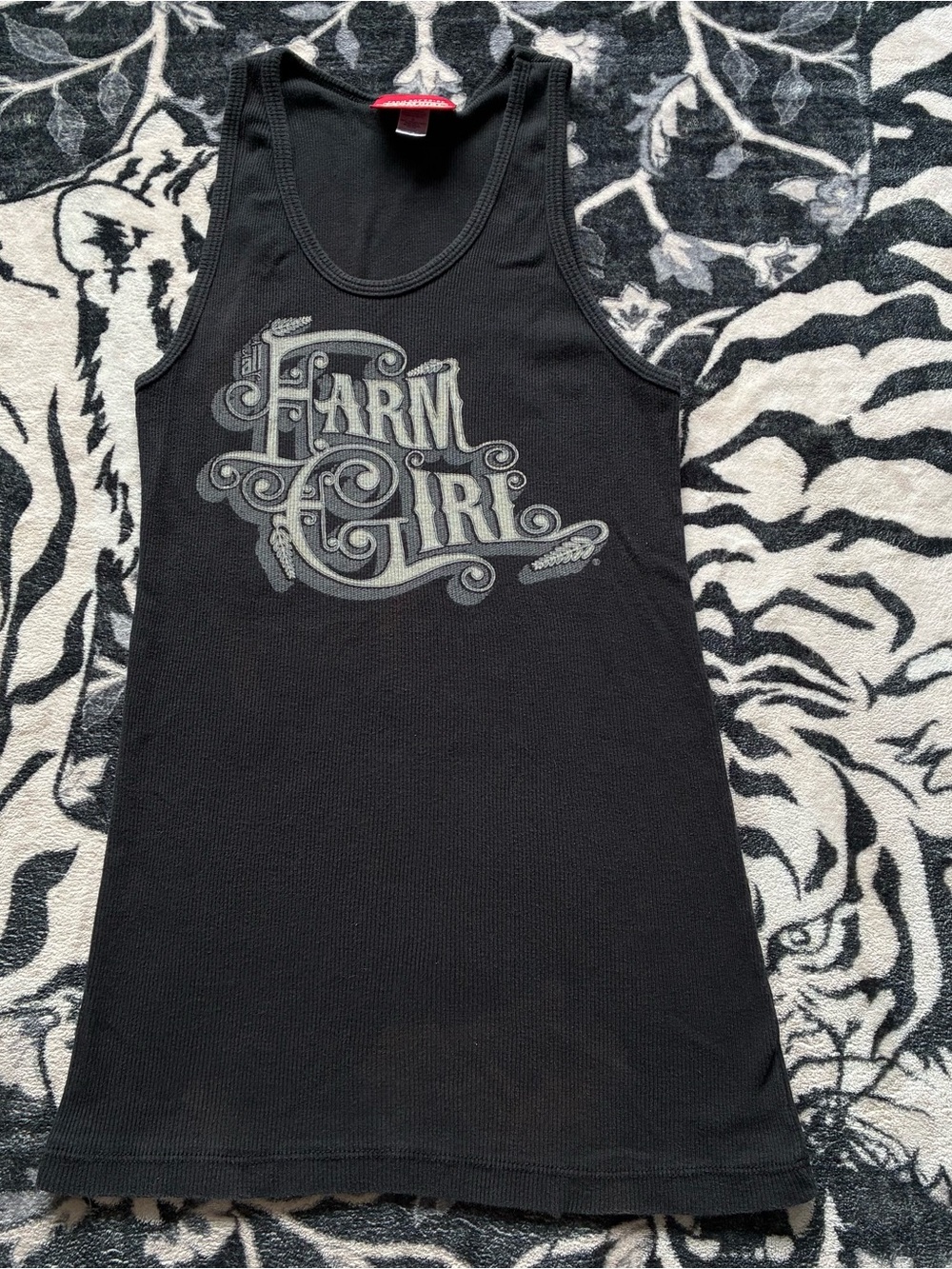 023 - VINTAGE 00s FARM GIRL Y2K COUNTRY WESTERN COWGIRL TANK TOP SHIRT